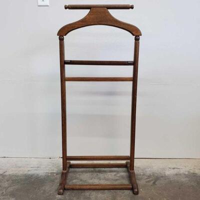 #3612 â€¢ Wooden Valet Stand measures approx 19