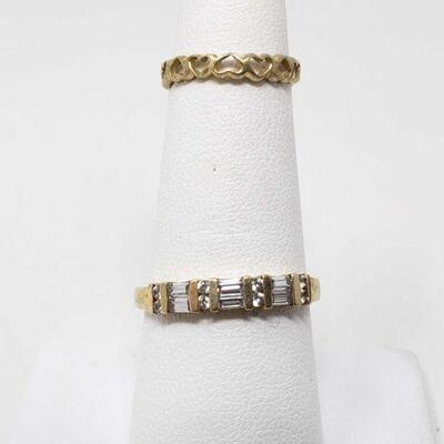 2332	

14K Gold Rings, 3g
Ring Size: 9 and 2.5