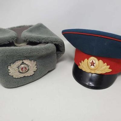 #3780 â€¢ German Military Cap and Soviet Russia Military Cap