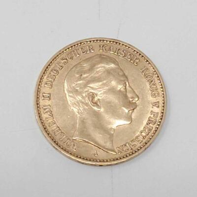 524	

1905 Germany 20 Mark Gold Coin
1905 Germany 20 Mark Gold Coin