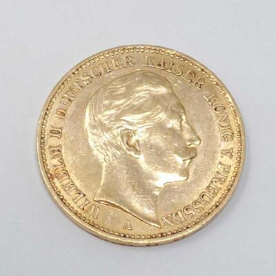 538	

1902 Germany 20 Mark Gold Coin
1902 Germany 20 Mark Gold Coin