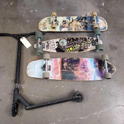 3290	

3 Skate Boards and a Scooter
3 Skate Boards and a Scooter