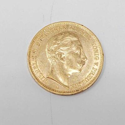 526	

1892 Germany 20 Mark Gold Coin
1892 Germany 20 Mark Gold Coin