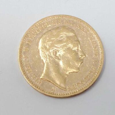 542	

1893 Germany 20 Mark Gold Coin
1893 Germany 20 Mark Gold Coin