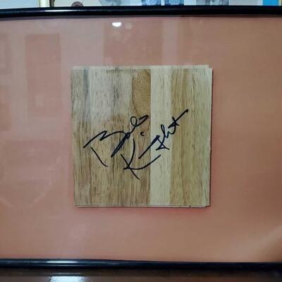 #3724 â€¢ Bobby Knight Indiana Texas Tech NCAA Signed Wooden Floorboard