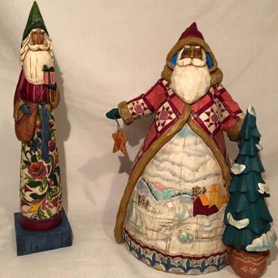 Jim Shore:  â€œThe Joy of Givingâ€ Pencil Santa(11â€H). 3117650 2004 â€œDashing Through the Snowâ€ 2003 #B112237