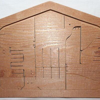 Solid Wood Puzzle Nativity Scene 11 x 14:  2 other sizes not shown