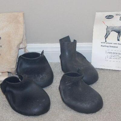 Lewis Dog Boots:  Black Rubber Large Dog Boots