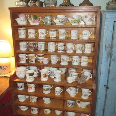 Huge Collection Of Shaving Mugs ~ So Many Fabulous Antique Cabinets To Choose From