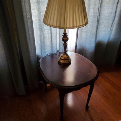 Bronze Lamp and Table 