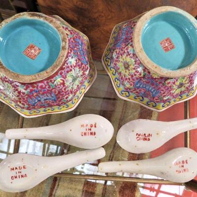 Antique China Soup Spoons