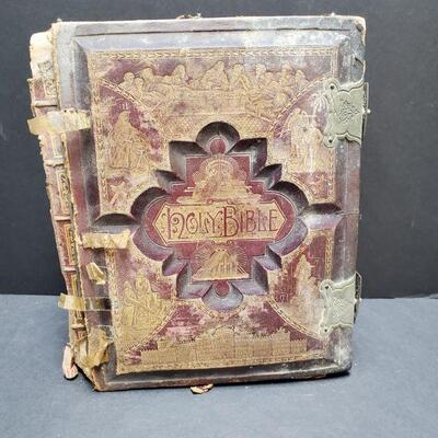 https://ctbids.com/#!/description/share/749513 Antique Pronouncing Parallel Bible with dictionary and cities of the bible with...