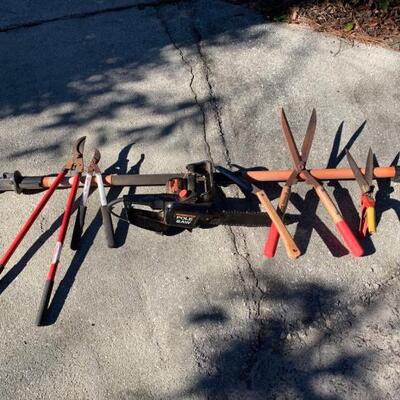 https://ctbids.com/#!/description/share/749379 Remington Electric Pole Saw with Assorted Tools for gardening and landscaping. Hand tools...