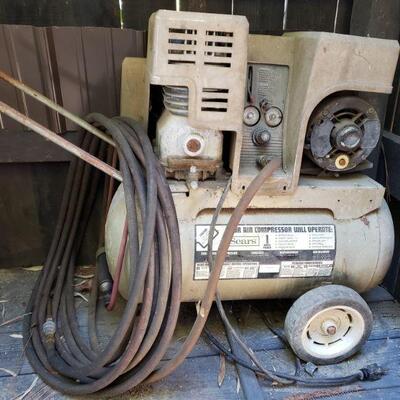 https://ctbids.com/#!/description/share/749385 Sears Air Compressor 1HP. Do not leave unattended because it will keep building pressure....