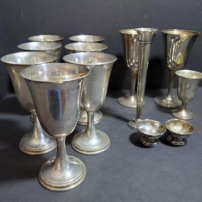https://ctbids.com/#!/description/share/749397 Set of 7 Prelude International Sterling Silver goblets 6.75