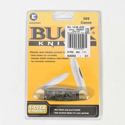 Buck 2 Blade Knife 389 Canoe New in Package