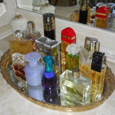 Perfumes with glass bottle