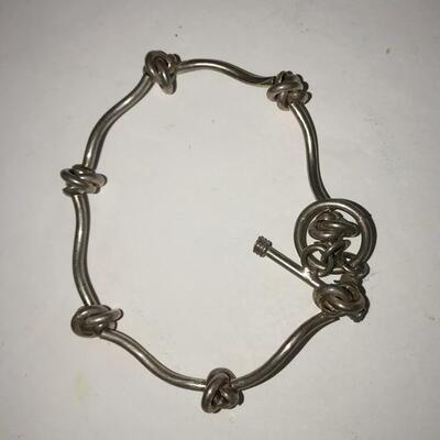 Sterling love knot bracelet