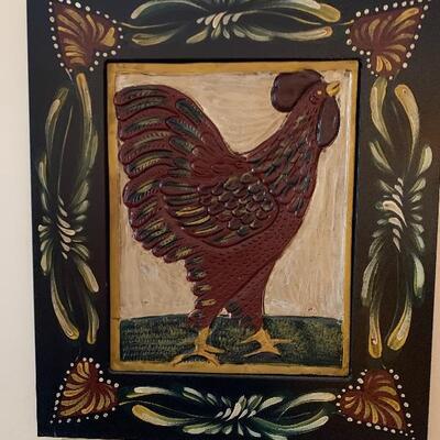 Red rooster tile