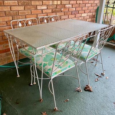 Mid century patio table and chairs
