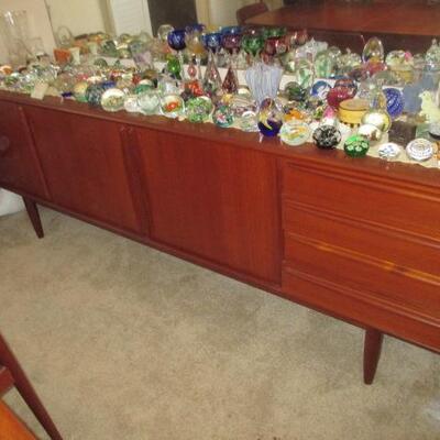 Westnofa Mid Century Modern Danish Complete Dining Room Suite 6 Chairs ~ 2 Arm Chairs ~ Credenza And China Cabinet