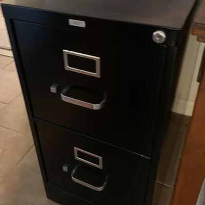 Second Black filing cabinet with key.  This sale has TWO