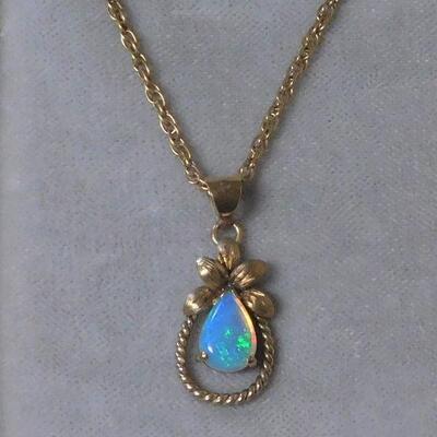 14k Opal Necklace