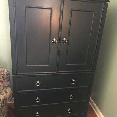 Contemporary armoire and chest $95