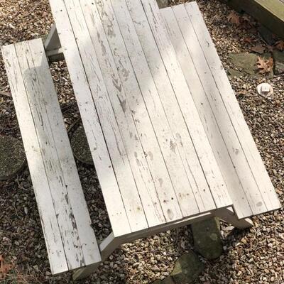 Large outdoor picnic table