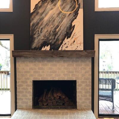 Painting over fire place 4ft x 5ft $475