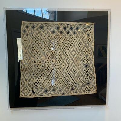 Lot #5--A North African saddle bag front, framed in a shadow box--$495--29