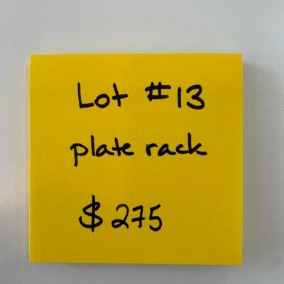 Lot #13--plate rack--48