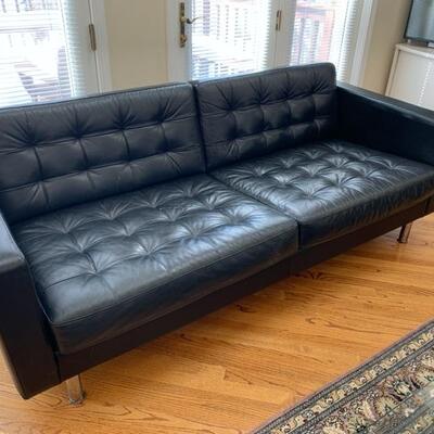 Lots #10A-B--Florence Knoll style leather sofa--ONLY ONE available--$495 each--80