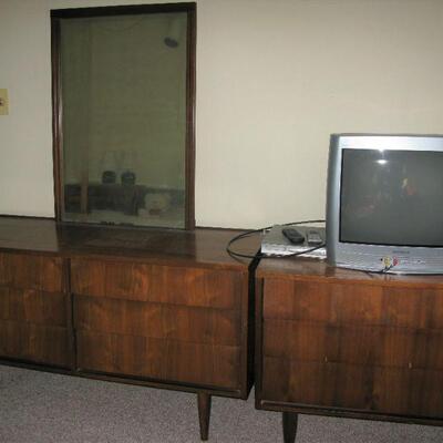 MCM slant front dresser with mirror   buy it now $ 165.00