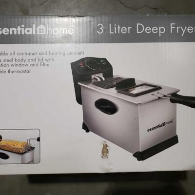 #4016 â€¢ Factory Sealed Essential Home 3 Liter Deep Fryer new in box