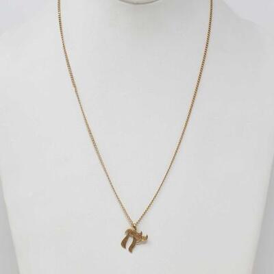 #286 • 14k Gold Necklace And Pendant, 4.8g