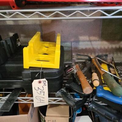 #3564 â€¢ Hammers. Saws. Screwdriver Holders. Chisels. Drill Bits. Framer Squares. Miter Boxes. Drill.