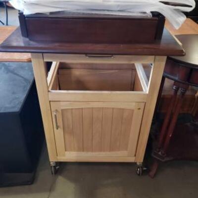 2328 • Wooden Drink Cart and Wooden End Table