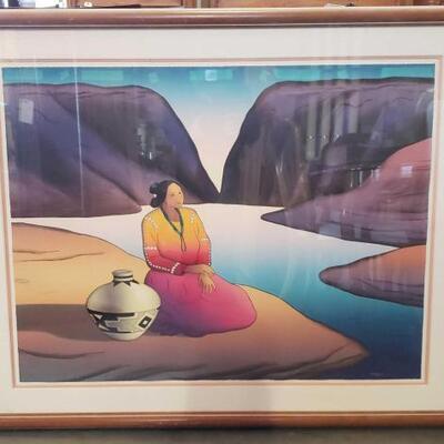 #3220 • Framed RC Gorman Lithograph 172/225 measures approx 29