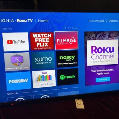 Lot 1100: 55? Insignia Roku Television