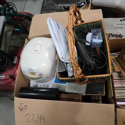 2244 • Rice Cooker, Microwave, Purse, Basket, Picture Frames, And Decor