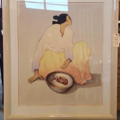 #3222 • Framed RC Gorman Lithograph 200/224
measures approx 26:' X 29.5
