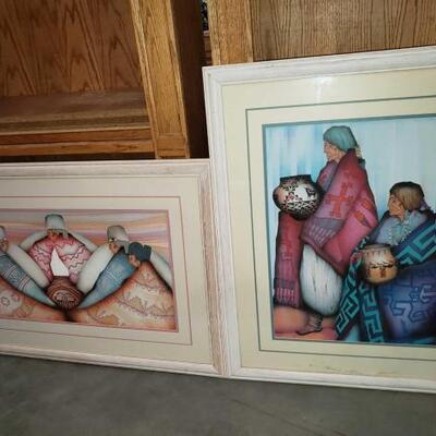 #3224 • 2 Framed Amado Maurilio Pena Jr Prints measures approx 25 x x18.5 and 16 x 30.5 inches 