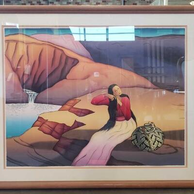 #3218 • Framed RC Gorman Lithograph 172/225
measures approx 30 X 39 inches. 