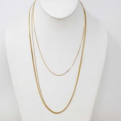 #390 • 3 Gold Plated Chains, 8g
