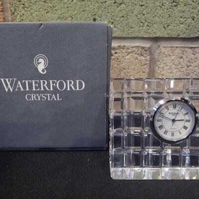 #914 â€¢ Waterford Crystal Clock with Original Box