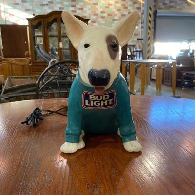 #3082 • Bud Light Dog Lamps measures approx 18x15 inches. 