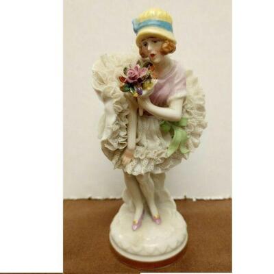 https://www.ebay.com/itm/115365137028	JK3014 VINTAGE 5.5 INCH GERMAN CERAMIC LADY WITH FLOWERS FIGURINE porcelain		BIN	 $179.99 
