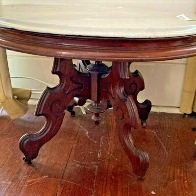 https://www.ebay.com/itm/125316392898	JK1004 VINTAGE WOODEN SIDE COFFEE TABLE WITH MARBLE TOP 		Auction 	 Starts 05/20/2022 After 6 PM 
