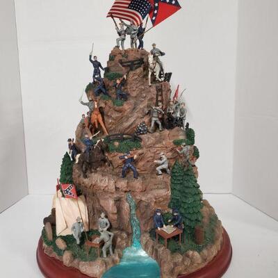 Hawthorne Village Great Battles of The Civil War masterpiece tabletop #A0048 2007. Statue features scenes from Battle of Wilderness,...